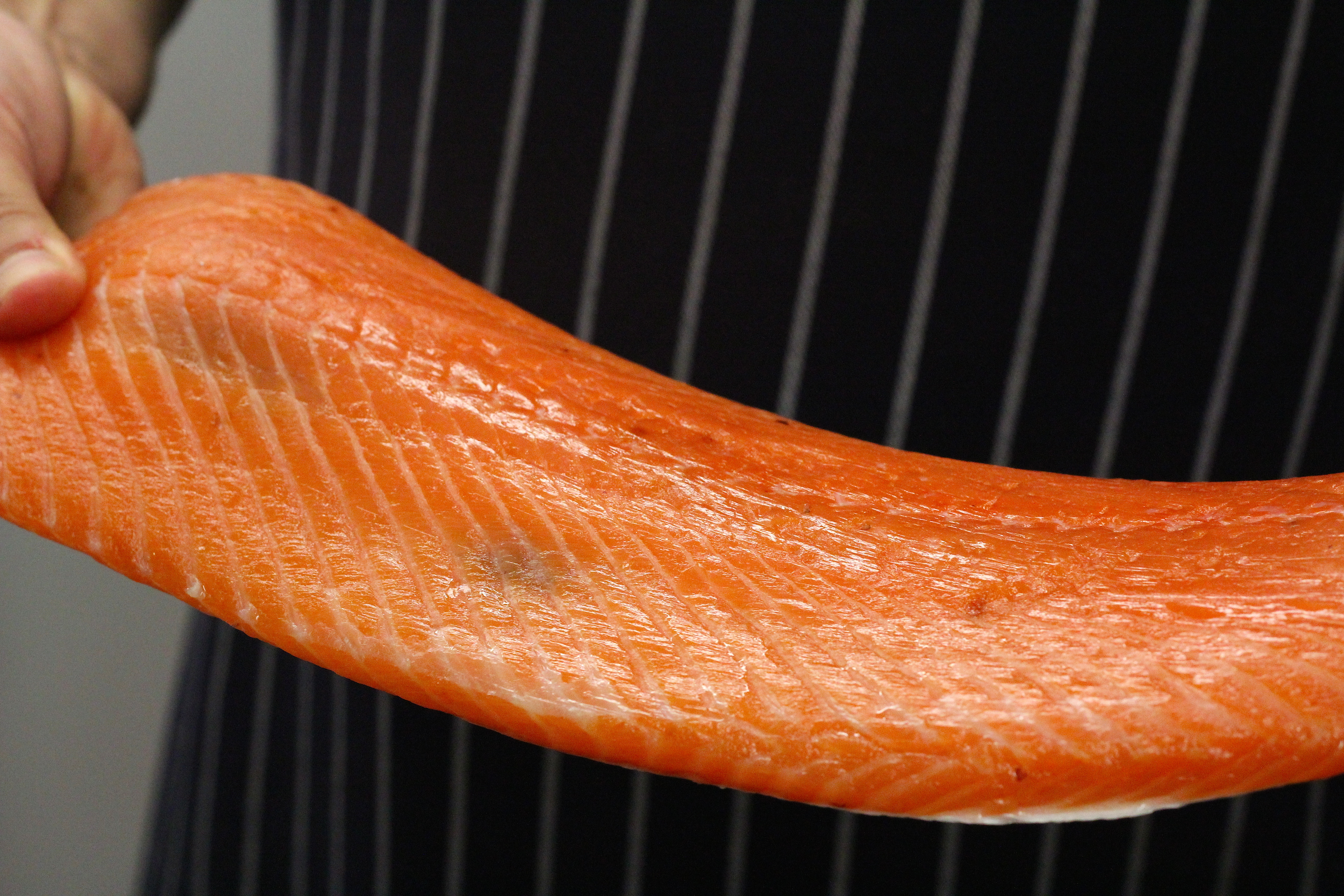Head Chef Clayton Green with salmon