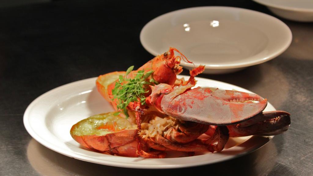 A dish of garlic lobster