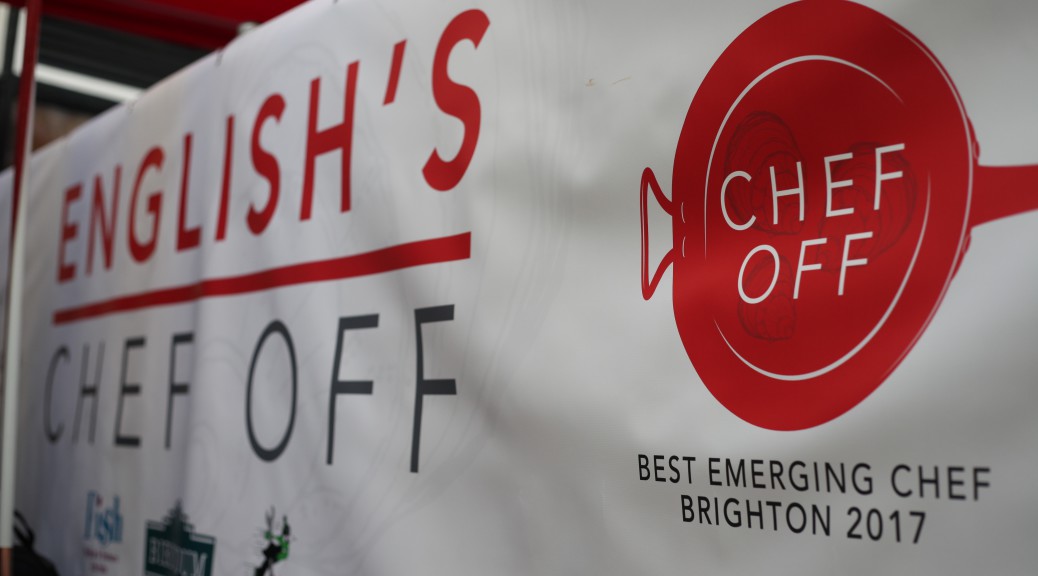 Banner for English's Chef-off, featuring the event sponsors and logos