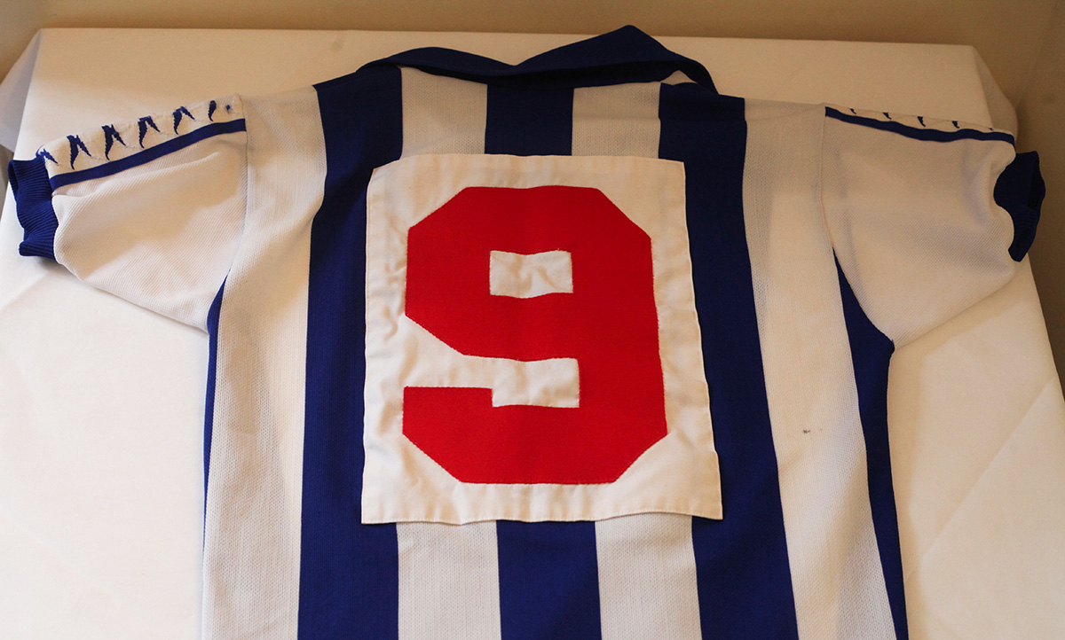 Ray’s original Albion shirt from the 79/80 season was on display at English’s